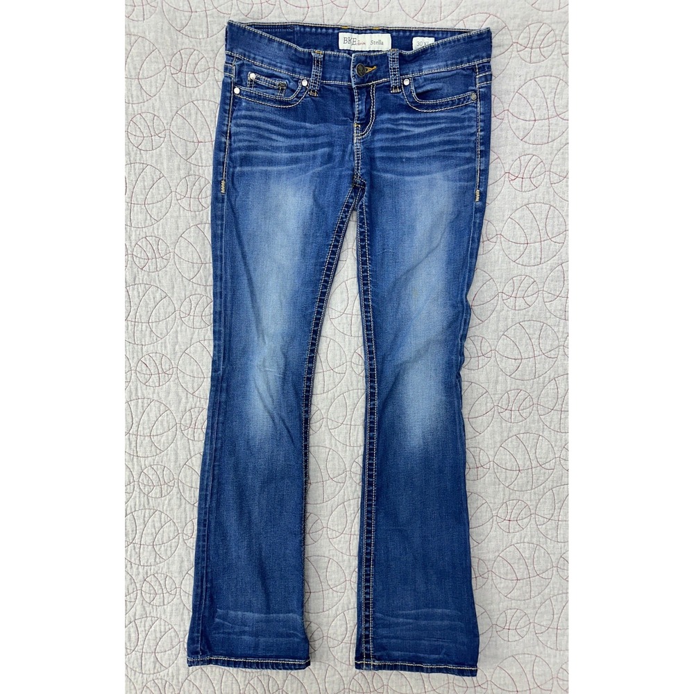 BKE Stella Jeans Blue Bootcut‎ Embroidered / Women's 30 XL